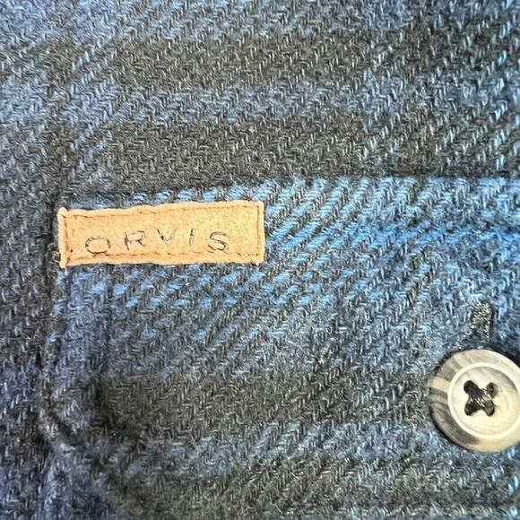 Orvis Shirt Jacket Mens XXL Plaid Heavyweight Flannel Adult Hand Pockets - Picture 4 of 10